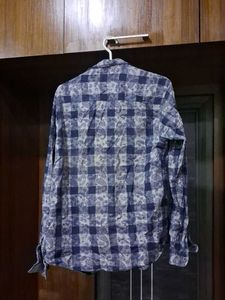 Men's Blue Checked Casual Shirt