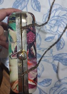 Artistic Floral Print Clutch( sling as well)