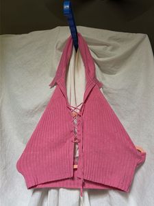 y2k Ribbed Halter Top