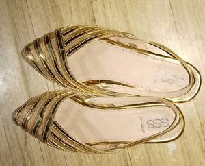 Gold Flats Sandals