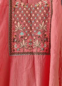 Pink Embroidered Kurta