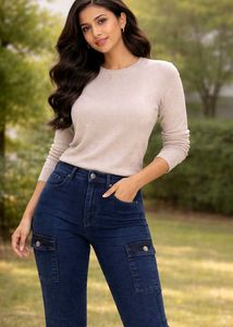 Stylish Blue Cargo Jeans