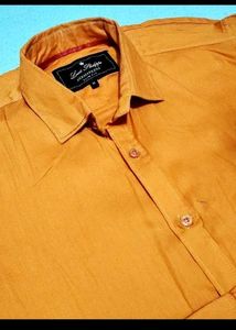 Vibrant Orange Button-Up Shirt