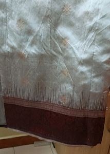 Silk Cotton With Contrast Border