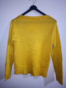 Mustard Yellow Button-Up Cardigan
