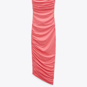 Zara New Celeb Style Bodycon Strapless Midi Dress