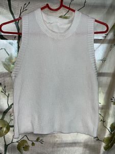 Sleeveless Ribbed Knit Tank Top