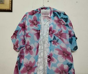 Floral Print shrug with embroidered Kurti