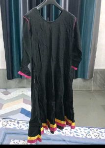 Elegant Black Kurta Set with Embroidery of 1