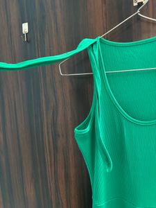 URBANIC Green Ribbed Top