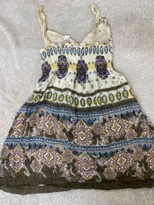 Y2K Boho Print Summer Dress