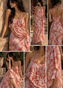 5829. Tropical Print Maxi Dress