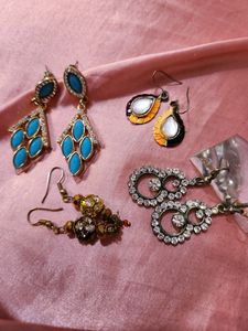 4 Earrings Combo