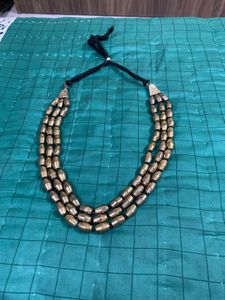 Brass 3 layered dholki mala