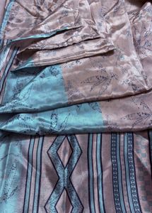 Metallic Silver Saree