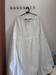 White Printed Ethnic Skirt
