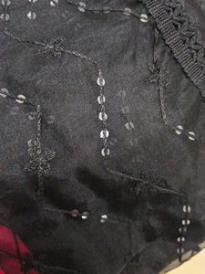 Elegant Black Sequin Dupatta