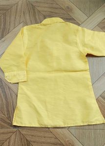 Yellow Ethnic Kurta Set with Jacket