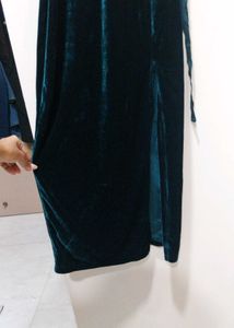 Elegant Emerald Green Velvet Dress