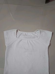 White Ribbed Square Neck Top