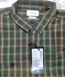 Crocodile Green Checkered Slim Fit Shirt