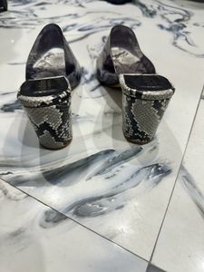 Black And White Block Heels