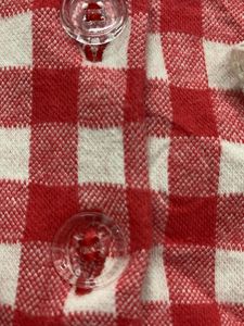 Red Gingham Kurta with Cherry Applique