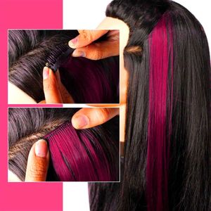 Clip-in 10 colors Hair Streaks all