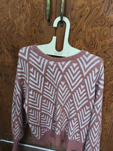 Cozy Geometric Print Sweater