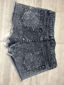 Distressed Denim Shorts