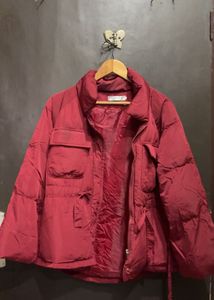 Maroon Puffer Jacket