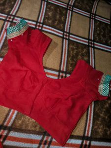 Red Embroidered Blouse