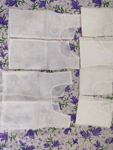 White cotton jablas for new born babies