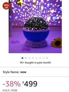 Stary lights Projector Brighten up your party!! 🎉