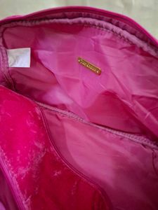 Juicy Couture Pink Velvet Bow Handbag
