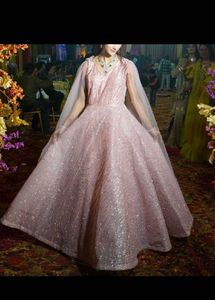 engagement Pink Sequin Gown