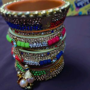 Boho Beaded Bangles Set