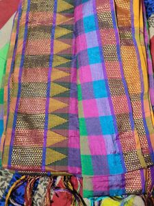 Vibrant Checkered Saree