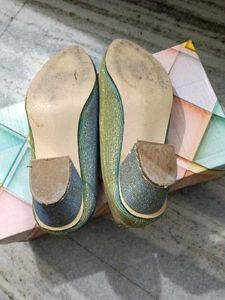 Sparkling Gold Ballerinas