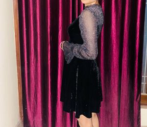 Elegant Black Velvet Dress