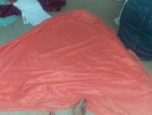 2 New Gowns Orange And Sky Blue Colour