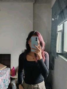 Black Lace Trim Square Neck Top