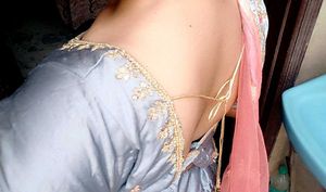 Embellished Grey Blouse with Sequins