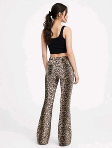 Leopard Print Flare Pants