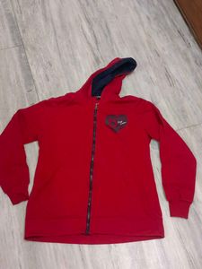 Red Zip-Up Hoodie