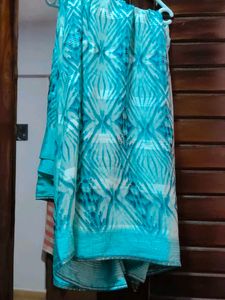 Boho Tie-Dye blue saree