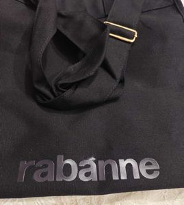 Paco Rabanne Black Canvas Tote Bag