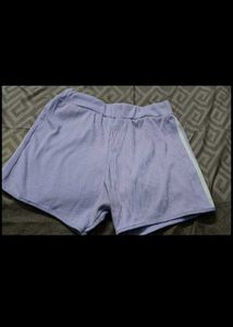Light Purple Ribbed Athletic Shorts