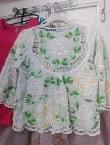 heavy Embroidered Cotton top