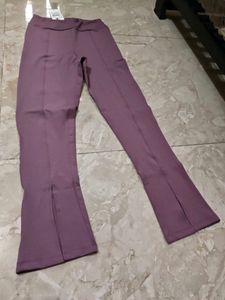 Purple Split Hem Pants